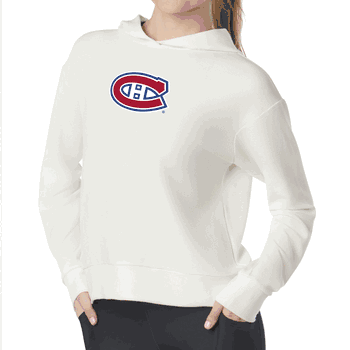 Montreal Canadiens NHL Kadi Waffle Hoodie Coconut Cream XS