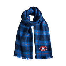 Montreal Canadiens Plaid Blanket Scarf NV-RED