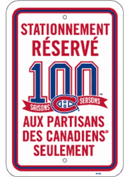 Montreal Canadiens Sign 12x18 Plastic CO