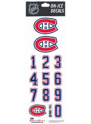 Montreal Canadiens Sportstar Officially Licensed Authentic Center Ice NHL Hockey Helmet Decal Kit