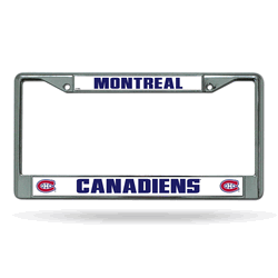 Montreal Canadiens Standard Chrome Frame with Plastic Inserts 12" x 6" Car/Truck Auto Accessory