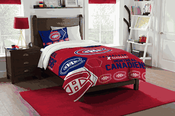 NHL Montreal Canadiens Hexagon Twin Comforter Set