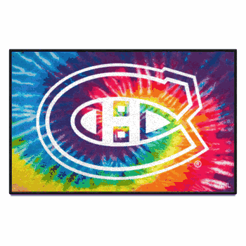 Montreal Canadiens Tie Dye Starter Mat Accent Rug - 19in. x 30in.