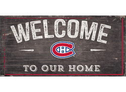 Montreal Canadiens Welcome Distressed 6x12