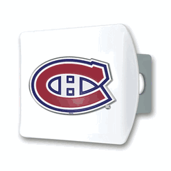 Montreal Canadiens White Metal Hitch Cover with  3D Color Emblem