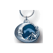 Moon & La Metal Key Chain with Enameled Detailsdy