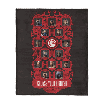 Mortal Kombat Choose Your Fighter Silk Touch Throw Blanket 40x50 Inches