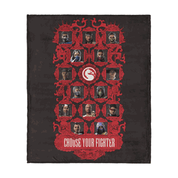 Mortal Kombat Choose Your Fighter Silk Touch Throw Blanket 40x50 Inches