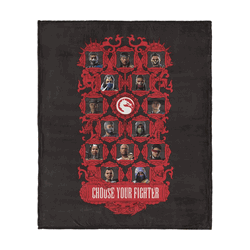 Mortal Kombat Choose your Fighter Silk Touch Throw Blanket 50 x 60 inches