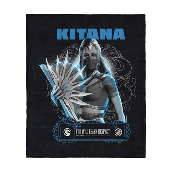 Mortal Kombat Kitana Learn Respect Silk Touch Throw Blanket 40x50 Inches