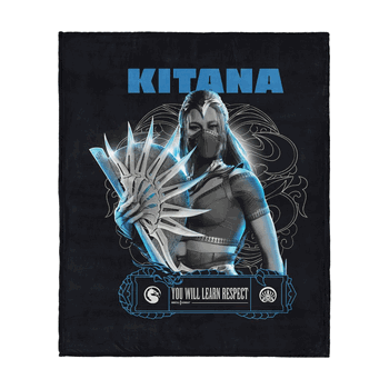 Mortal Kombat Kitana Learn Respect Silk Touch Throw Blanket 50 x 60 inches