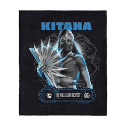 Mortal Kombat Kitana Learn Respect Silk Touch Throw Blanket 50 x 60 inches