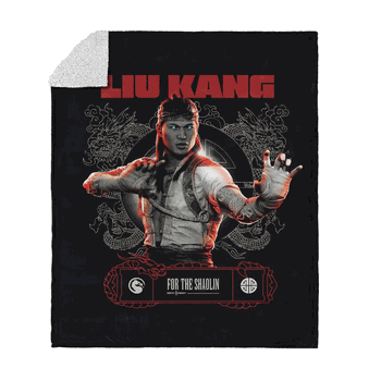 Mortal Kombat Liu Kang For The Shaolin Silk Touch Sherpa Throw Blanket 50x60 Inches