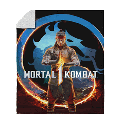 Mortal Kombat Liu Kang Zen Logo Silk Touch Sherpa Throw Blanket 50x60 Inches