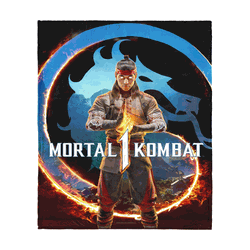 Mortal Kombat Liu Kang Zen Logo Silk Touch Throw Blanket 40x50 Inches
