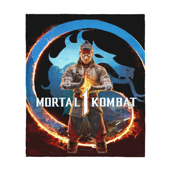 Mortal Kombat Liu Kang Zen Logo Silk Touch Throw Blanket 50x60 inches