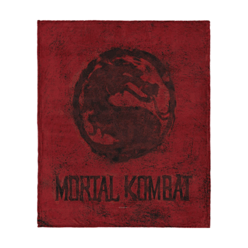 Mortal Kombat Logo_ Red Silk Touch Throw Blanket 40x50 Inches