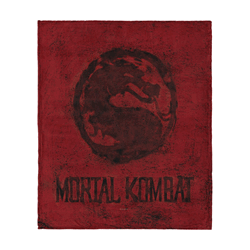 Mortal Kombat Logo_ Red Silk Touch Throw Blanket 40x50 Inches