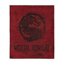 Mortal Kombat Logo_ Red Silk Touch Throw Blanket 50 x 60 inches