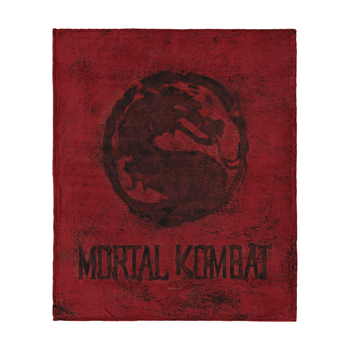 Mortal Kombat Logo_ Red Silk Touch Throw Blanket 50 x 60 inches