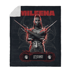 Mortal Kombat Mileena Let Us Dance Silk Touch Sherpa Throw Blanket 50x60 Inches