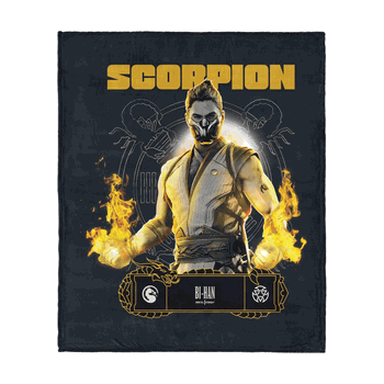 Mortal Kombat Scorpion Bi-han Silk Touch Throw Blanket 40x50 Inches