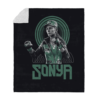 Mortal Kombat Sonya Silk Touch Sherpa Throw Blanket 50x60 Inches