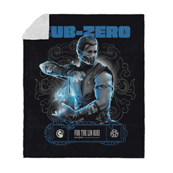 Mortal Kombat Subzero For The Lin Kuei Silk Touch Sherpa Throw Blanket 50x60 Inches