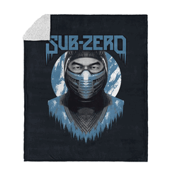 Mortal Kombat Subzero Silk Touch Sherpa Throw Blanket 50x60 Inches