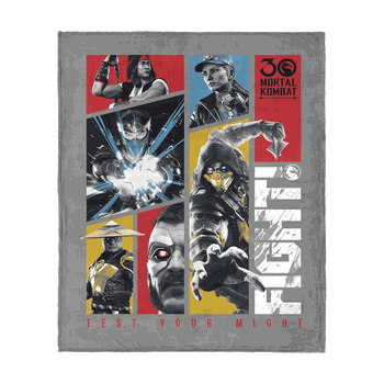 Mortal Kombat Test Your Might Silk Touch Throw Blanket 40x50 Inches