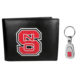 N. Carolina St. Wolfpack Bi-fold Wallet & Steel Key Chain