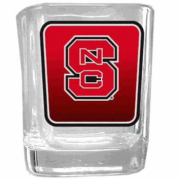 N. Carolina St. Wolfpack Square Glass Shot Glass