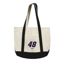 NASCAR Alex Bowman Number Black Canvas Tote with Colored Strap