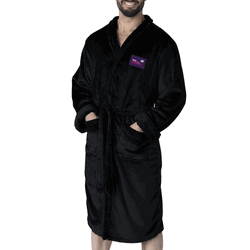 NASCAR Alex Bowman Stacked Signature Black Silk Touch Robe Large/XLarge