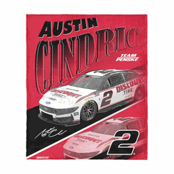 NASCAR Austin Cindric Reflection Silk Touch Throw Blanket 46�60 inches