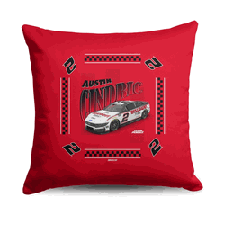NASCAR Austin Cindric Whimsical Checks Throw Pillow 18�18 inches