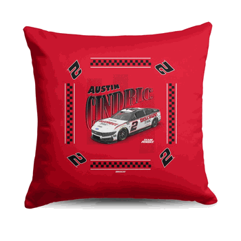 NASCAR Austin Cindric Whimsical Checks Throw Pillow 18�18 inches