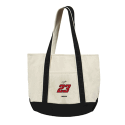 NASCAR Bubba Wallace Number Black Canvas Tote with Colored Strap