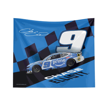 NASCAR Chase Elliot Slanted Track Wall Hanging 34x40 inches