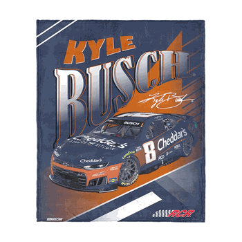 NASCAR Kyle Busch Cheddars Comet Car Silk Touch Throw Blanket 46�60 inches
