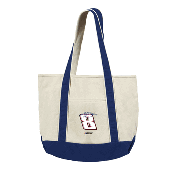 NASCAR Kyle Busch Number Royal Canvas Tote with Colored Strap