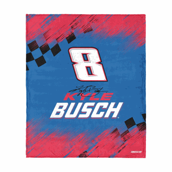 NASCAR Kyle Busch Simple Speed Silk Touch Throw Blanket 50x60 inches