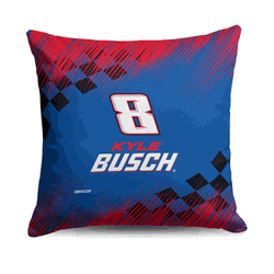NASCAR Kyle Busch Simple Speed Throw Pillow 18x18 inches