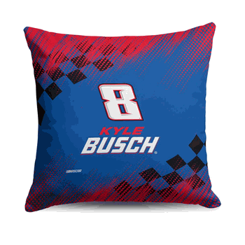 NASCAR Kyle Busch Simple Speed Throw Pillow 18x18 inches