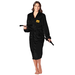 NASCAR Noah Gragson Stacked Signature Black Silk Touch Robe Small/Medium