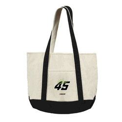 NASCAR Tyler Reddick Number Black Canvas Tote with Colored Strap