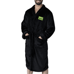 NASCAR Tyler Reddick Stacked Signature Black Silk Touch Robe Large/XLarge
