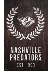 Nashville Predators 11x19 Laurel Wreath Sign