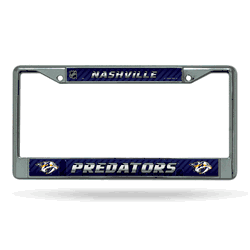 Nashville Predators  12" x 6" Chrome Frame With Decal Inserts