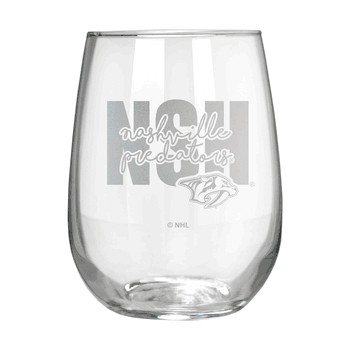 Nashville Predators 17oz Stemmless Wine Glass